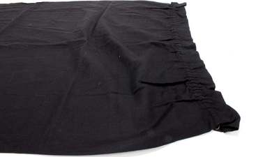 A blackout curtain laid flat