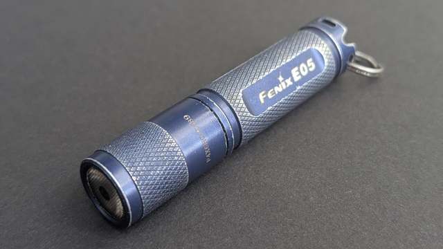 A small keychain flashlight