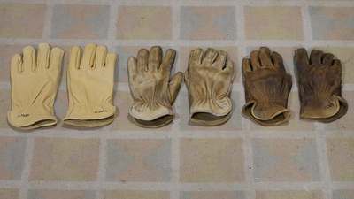 Cowhide leather work gloves