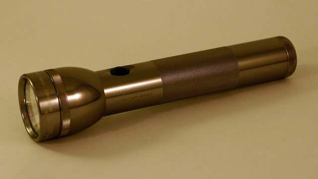 A Maglite flashlight