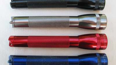 A small Maglite flashlight that fits a door pocket